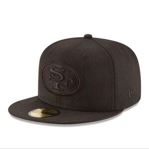 New Era 59FIFTY Fitted Hat San Francisco 49ers Black on Black 6 7/8